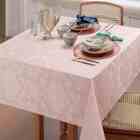 Toalha De Mesa Jacquard 8 Lugares - Rosê