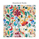 Toalha De Mesa Jacquard Colorida Estampada 1,40m X 1,40m Teci