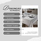 Toalha De Mesa - Jacquard Requinte Ii - Geométrica - Prata -