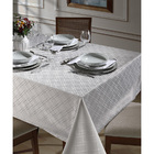 Toalha De Mesa - Jacquard Requinte Ii - Geométrica - Prata -