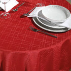 Toalha De Mesa - Jacquard Requinte Ll - Geométrica - Vermelha