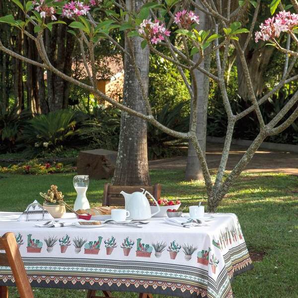 Toalha De Mesa Linha K Digital Suculentas 150x270 Kacyumara