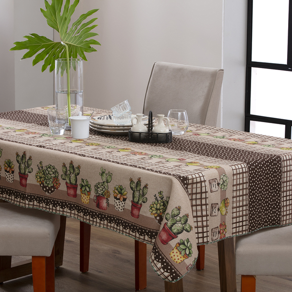 Toalha De Mesa Linhão 2,10 X 1,40 6 Lugares Premium Rustica C