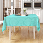 Toalha De Mesa Medalhão Azul Quadrada 1,40m X 1,40m Tecido Ja