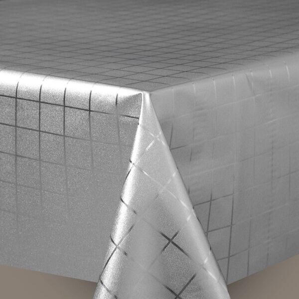 Toalha De Mesa Metalizada 8 Lugares 1,4m X 2,5m Metal Shine Kapazi ...