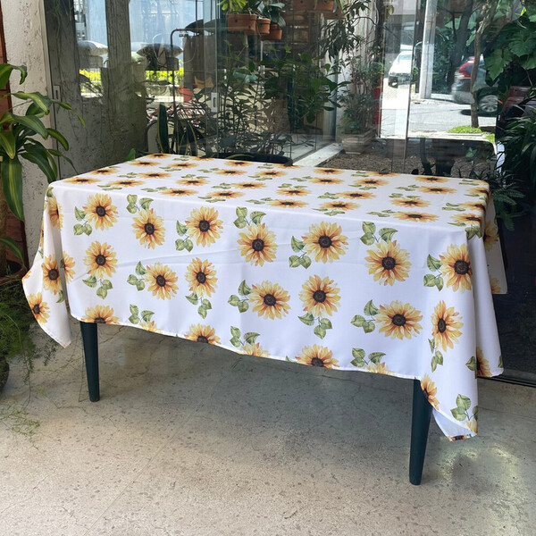 Toalha De Mesa Oxford 1,40x2,10  Girassol