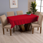 Toalha De Mesa Oxford Lisa Vermelha 4 Lugares