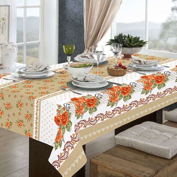 Toalha De Mesa Panosul Mesquita Retangular 1,40m X 2,00m Esta