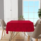 Toalha De Mesa Para 4 Lugares Quadrada Geométrico Vermelho 1.
