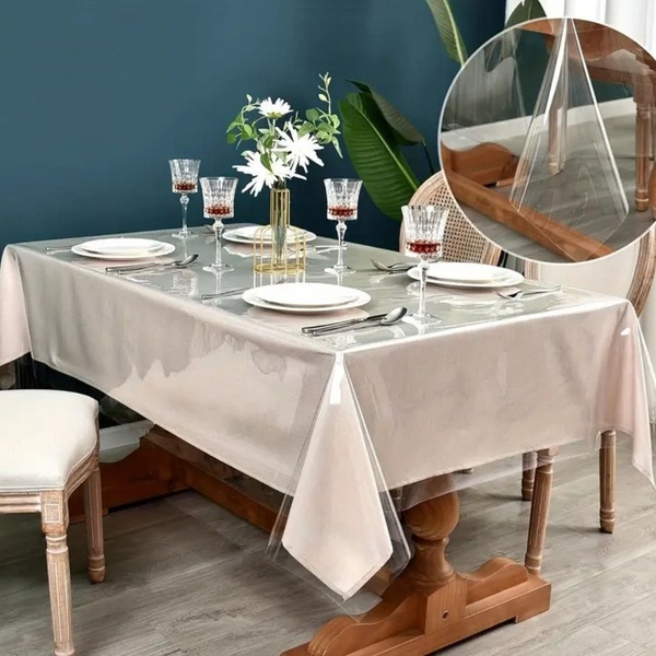 Toalha De Mesa Plástico Transparente 1,00 X 1,40 Metros - 0,1