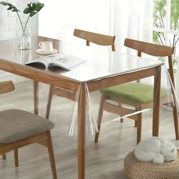 Toalha De Mesa Plástico Transparente 1,20 X 1,40 Pvc Grosso -