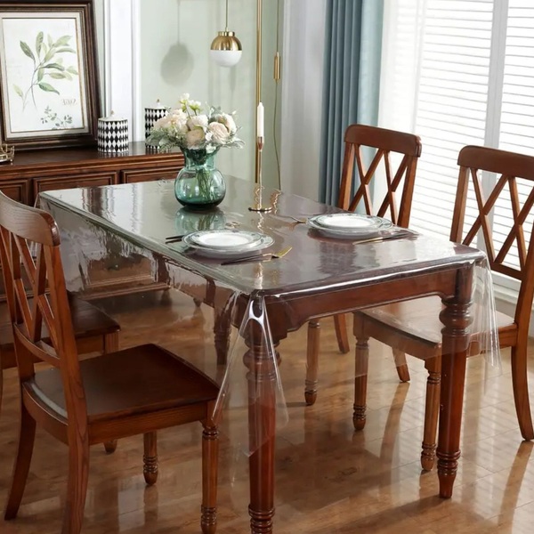 Toalha De Mesa Plástico Transparente Impermeável 2,50 X 1,40