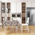 Toalha De Mesa Preta Nord Retangular 2,20m X 1,40m Tecido Jac