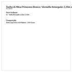 Toalha De Mesa Primavera Branco / Vermelho Retangular 2,20m X