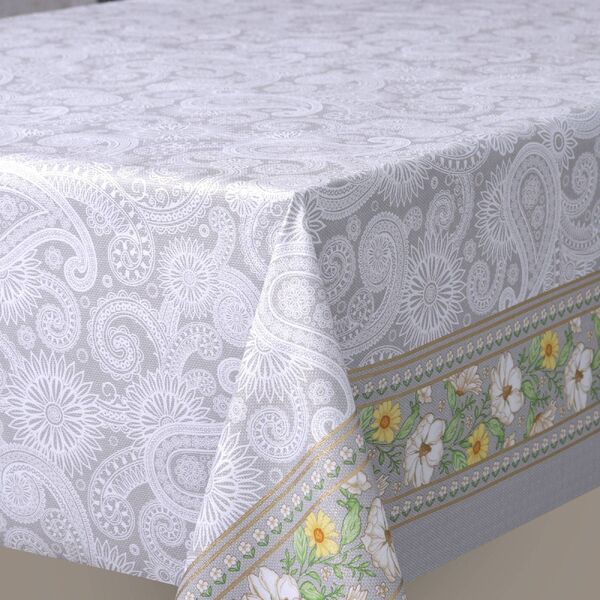 Toalha De Mesa Prime 6 Lugares 1,4m X 2m Margaridas Kapazi