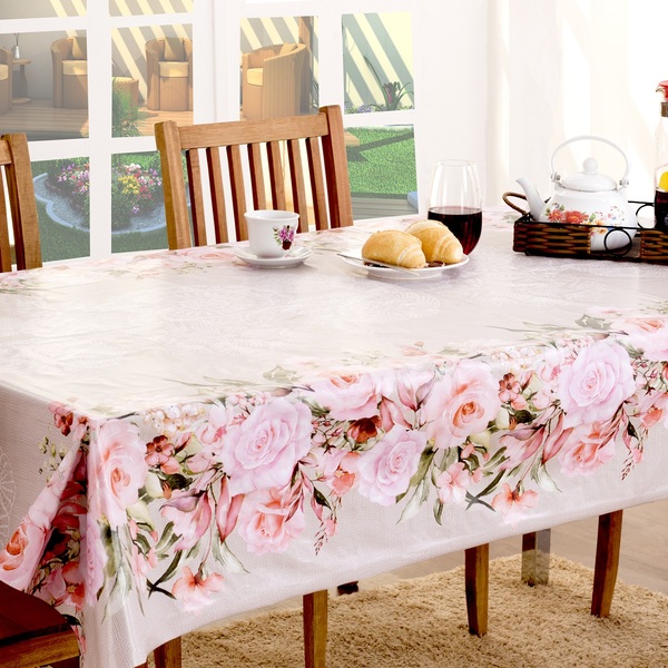 Toalha De Mesa Pvc Jardim Quadrada [f101]