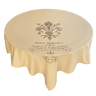 Toalha De Mesa Quadrada 4 Lugares 160x160 Flor De Lis Linho