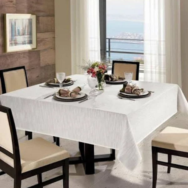 Toalha De Mesa Quadrada Clean Passion Liso 1,60mx1,60m  Branco