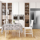 Toalha De Mesa Quadrada Estampada Cinza Quadrada 1,40m X 1,40