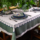 Toalha De Mesa Quadrada Florence Verde 4 Lugares 140x140