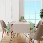 Toalha De Mesa Quadrada Para 4 Lugares Cerejas 1.45m X 1.45m