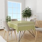 Toalha De Mesa Quadrada Para 4 Lugares Chevron Verde 1.45m X