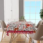 Toalha De Mesa Quadrada Para 4 Lugares Elementos Natalinos Ve