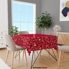 Toalha De Mesa Quadrada Para 4 Lugares Elementos Natalinos Ve