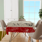 Toalha De Mesa Quadrada Para 4 Lugares Espírito Natalino 1.45