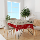 Toalha De Mesa Quadrada Para 4 Lugares Espírito Natalino 1.45