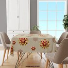 Toalha De Mesa Quadrada Para 4 Lugares Floco De Neve Geométri