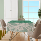Toalha De Mesa Quadrada Para 4 Lugares Folhas Natalinas 1.45m