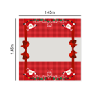 Toalha De Mesa Quadrada Para 4 Lugares Icones Natal 1.45m X 1