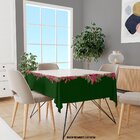 Toalha De Mesa Quadrada Para 4 Lugares Laços Natalinos Premiu