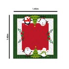 Toalha De Mesa Quadrada Para 4 Lugares Papai Noel E Boneco De
