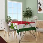 Toalha De Mesa Quadrada Para 4 Lugares Papai Noel E Boneco De