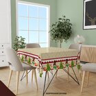 Toalha De Mesa Quadrada Para 4 Lugares Papai Noel E Mamãe Noe