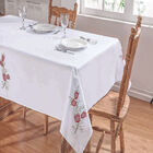 Toalha De Mesa Quadrada Primavera Branco E Vermelho Guga Tape