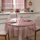 Toalha De Mesa Redonda 1 5 Em Renda Color Interlar - Rose