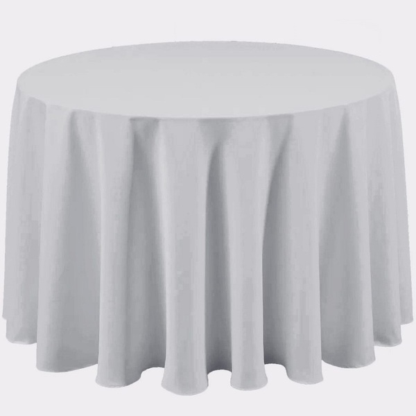 Toalha De Mesa Redonda 2,20 Metros Diâmetro Oxford Cinza
