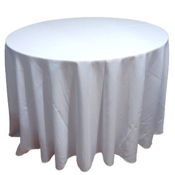 Toalha De Mesa Redonda 3,00 Rafia  Branco