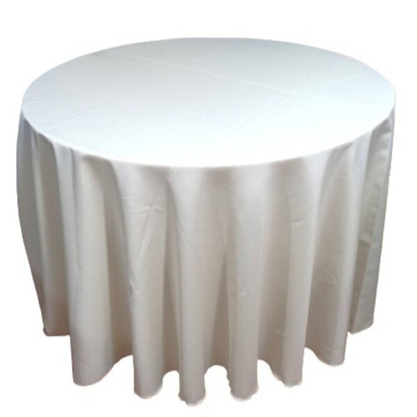 Toalha De Mesa Redonda 3,00 Rafia  Off White
