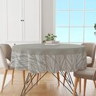 Toalha De Mesa Redonda  Wevans Cinza Un