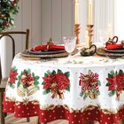 Toalha De Mesa Redonda Athenas Dohler 1,60m Natal 107