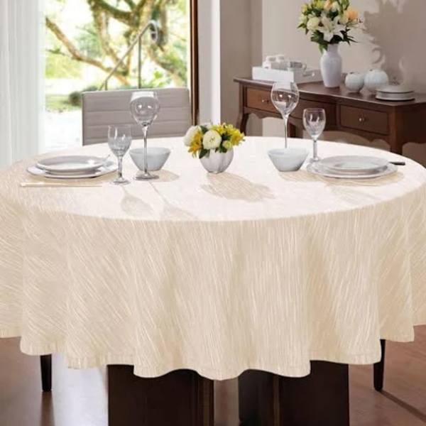 Toalha De Mesa Redonda Clean Passion Liso 2,00m  Bege