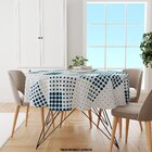 Toalha De Mesa Redonda Para 4 Lugares Bolinhas 1.45m Único