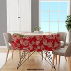 Toalha De Mesa Redonda Para 4 Lugares Elementos Natalinos 1.4