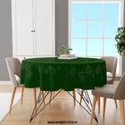 Toalha De Mesa Redonda Para 4 Lugares Elementos Natalinos Clá