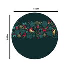 Toalha De Mesa Redonda Para 4 Lugares Elementos Natalinos Pre