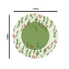 Toalha De Mesa Redonda Para 4 Lugares Folhas 1.45m Único